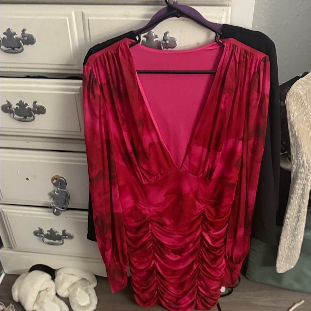 SHEIN Pink Floral Mini Dress